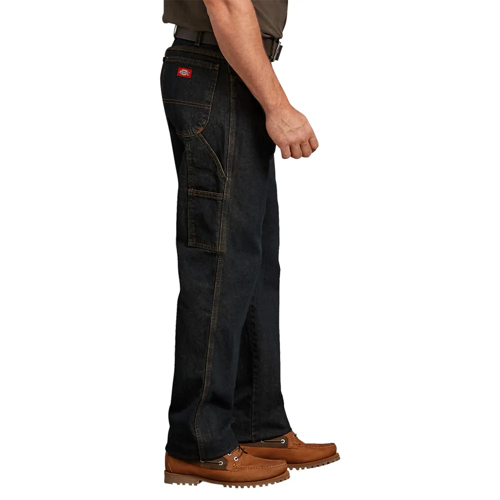 Dickies Men's Relaxed Fit Carpenter Denim Jean_Stonewashed Broken Tint Brown